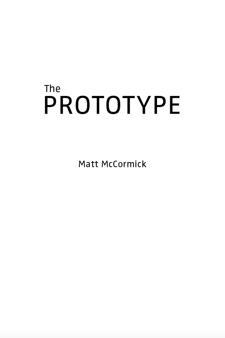 THE PROTOTYPE title page